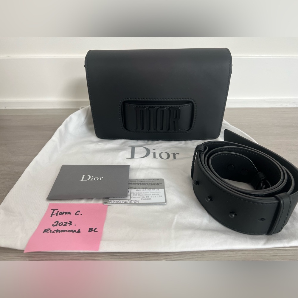 Christian dior limited edition ultrablack Dio(r)evolution flap bag